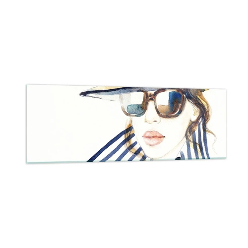 Quadro em vidro - Bem-vindo à Flórida - 90x30 cm