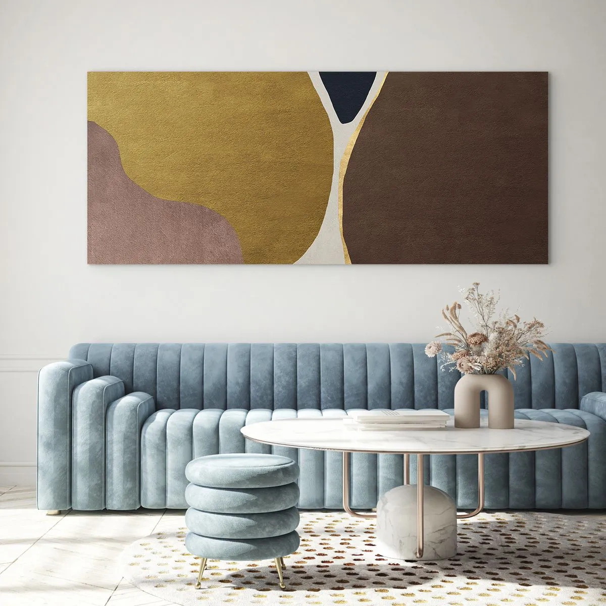 Quadro em vidro - Abstração – um lugar no espaço - 160x50 cm