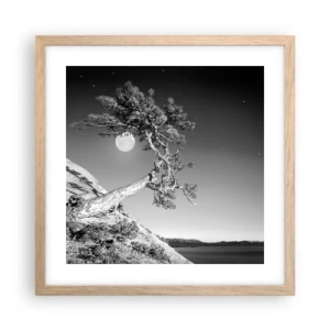 Pôster com moldura de carvalho claro - Guerreira vitoriosa - 40x40 cm