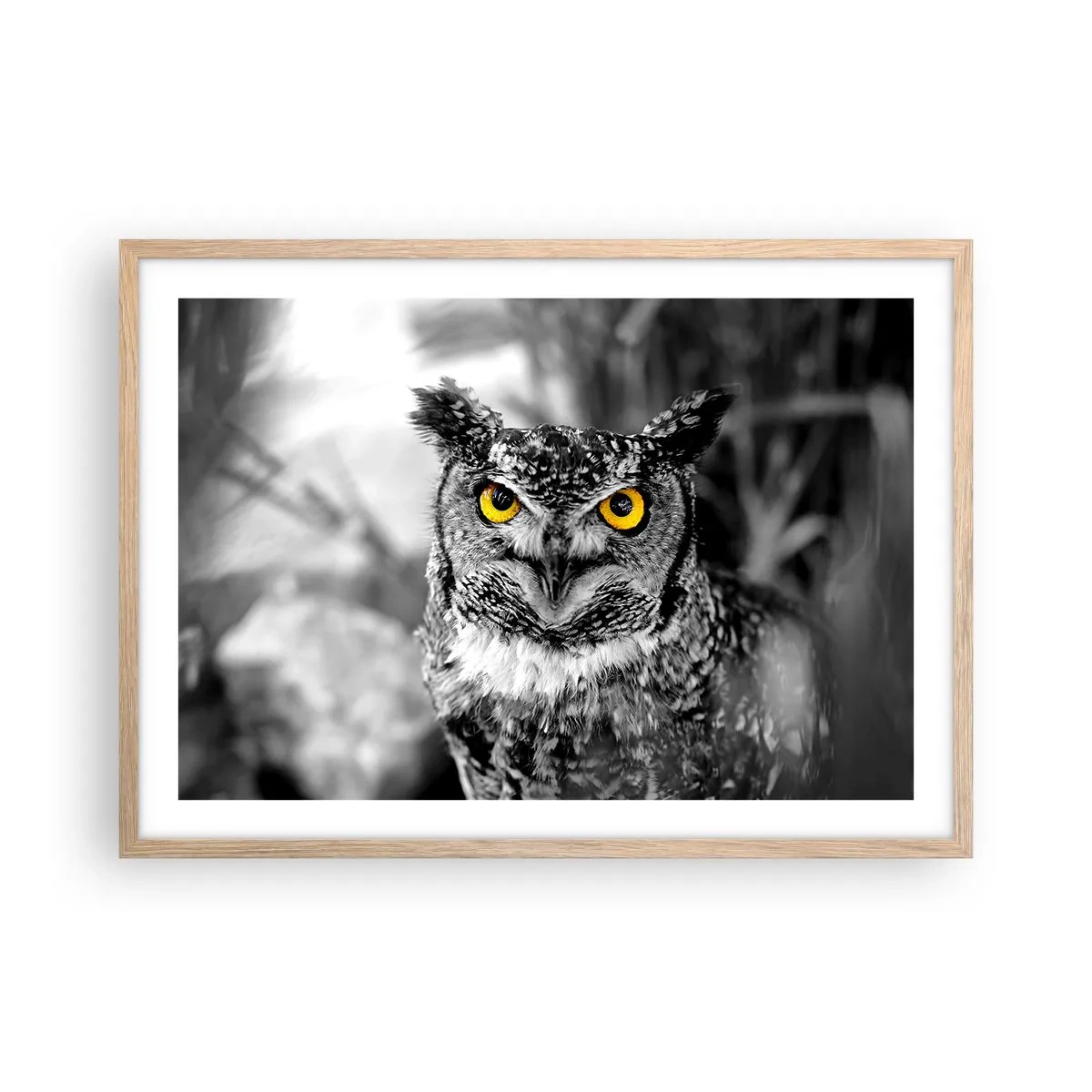 Pôster com moldura de carvalho claro - Nada pode ser escondido - 70x50 cm