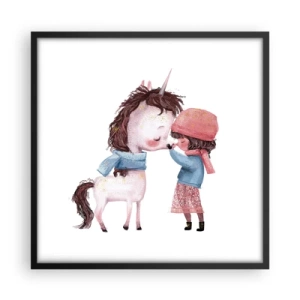 Pôster com moldura preta - Conto do inverno - 50x50 cm