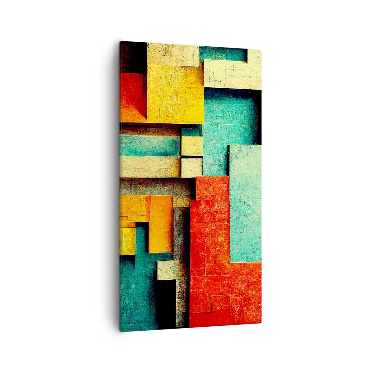 Quadro em tela - Festival de ângulos vivos - 55x100 cm