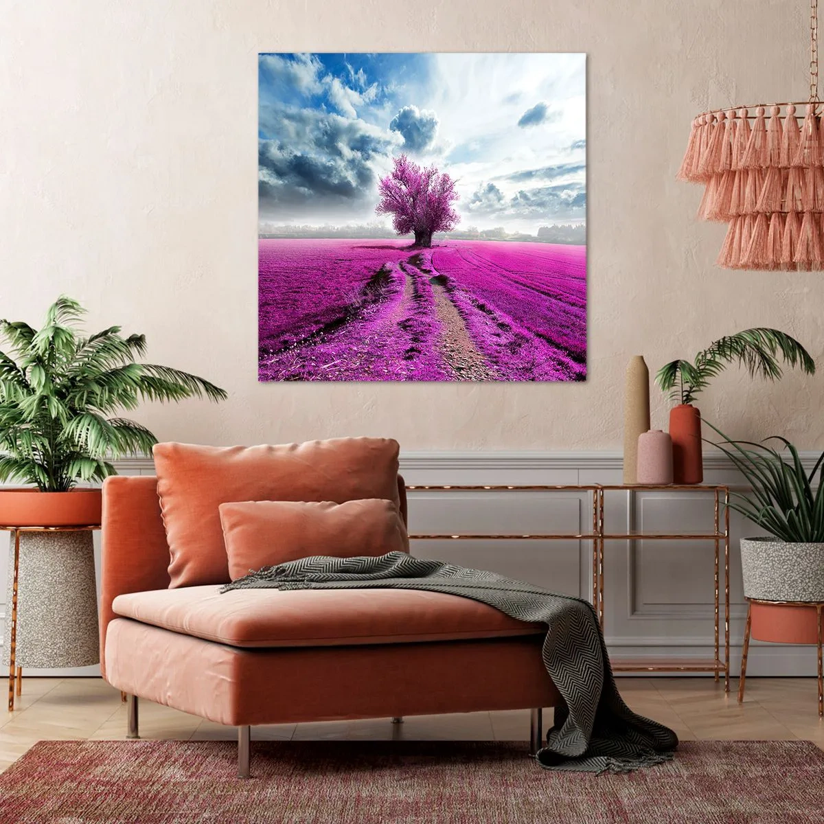 Quadro em tela - Charmosa charneca - 50x50 cm