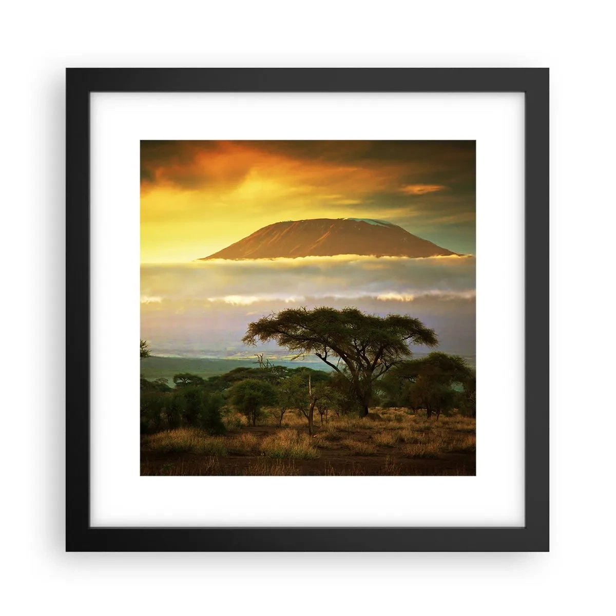 Pôster com moldura preta - O sonho do viajante - 30x30 cm