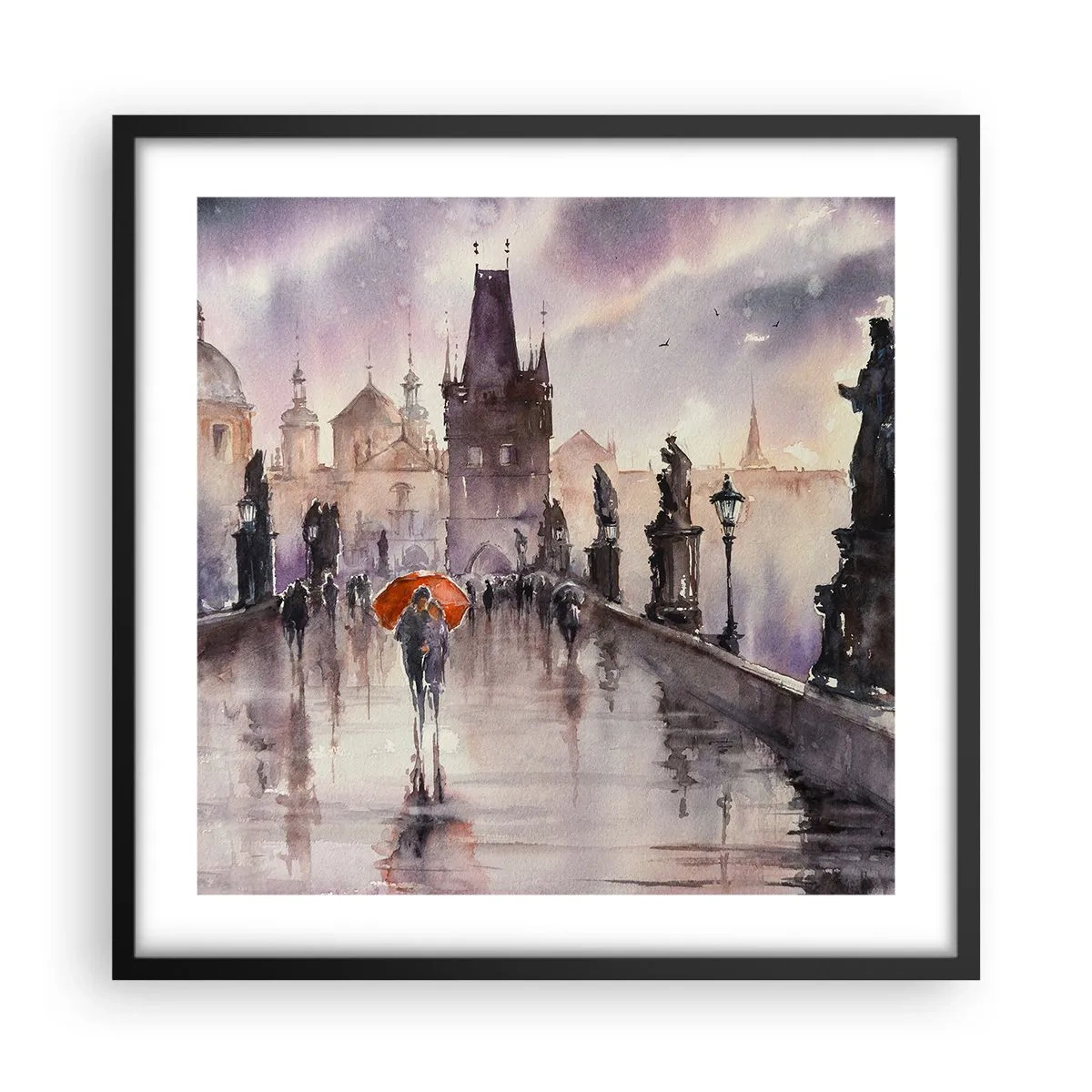 Pôster com moldura preta - Pessoas não mudam - 50x50 cm