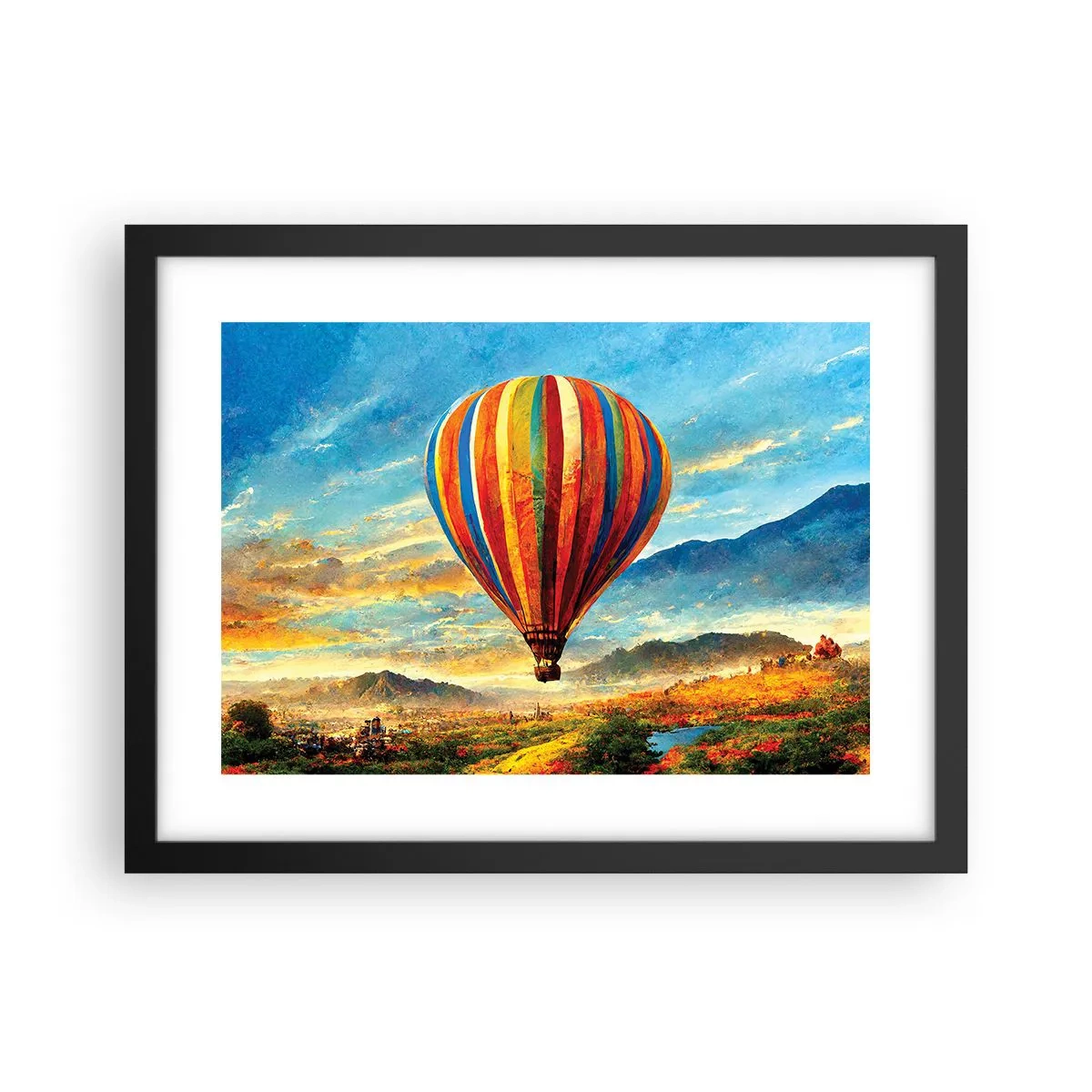 Pôster com moldura preta - Com silêncio enxergas mais - 40x30 cm