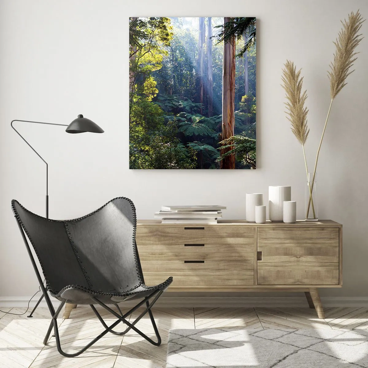 Quadro em vidro - Um conto de fadas da floresta - 50x70 cm