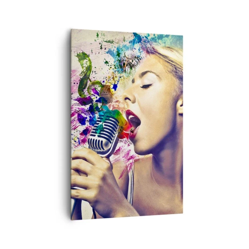 Quadro em tela - Pintar o mundo com a voz - 80x120 cm