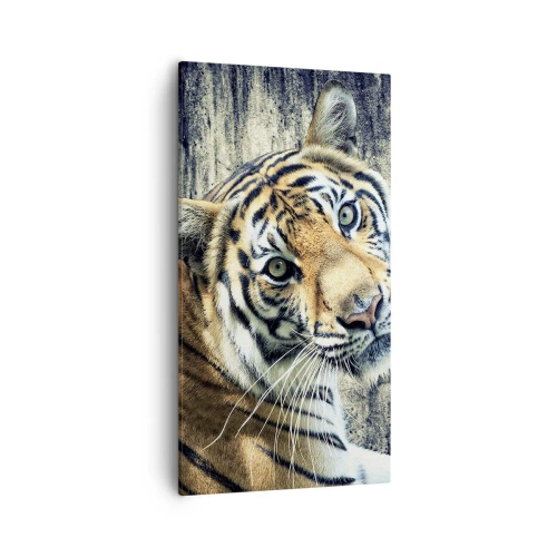 Quadro em tela - Retrato em feixes de luz - 55x100 cm