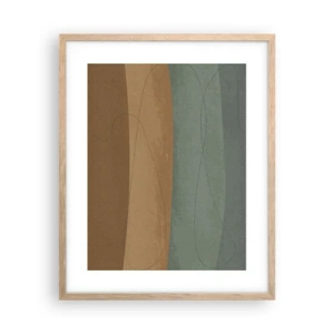 Pôster com moldura de carvalho claro - Composição horizontal - 40x50 cm