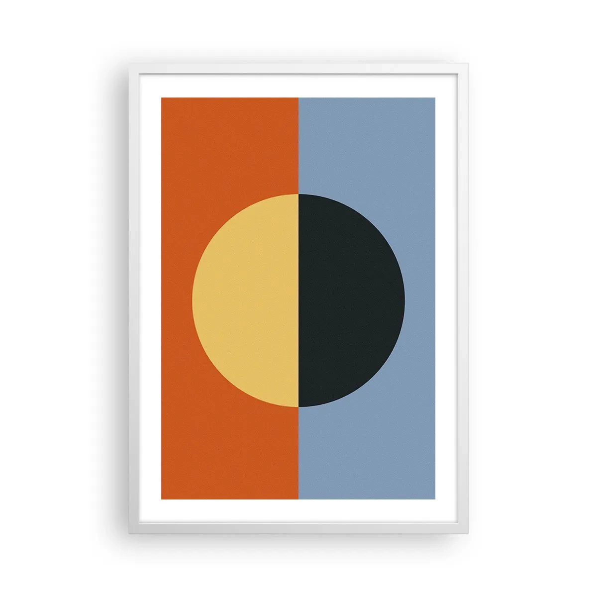 Pôster em moldura branca - Composição do calor e do frio - 50x70 cm
