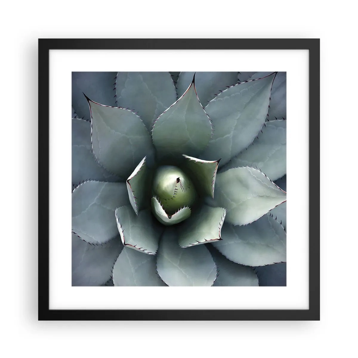 Pôster com moldura preta - Atrai e adverte - 40x40 cm