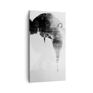 Quadro em tela - Em ambos os lados do vidro - 45x80 cm