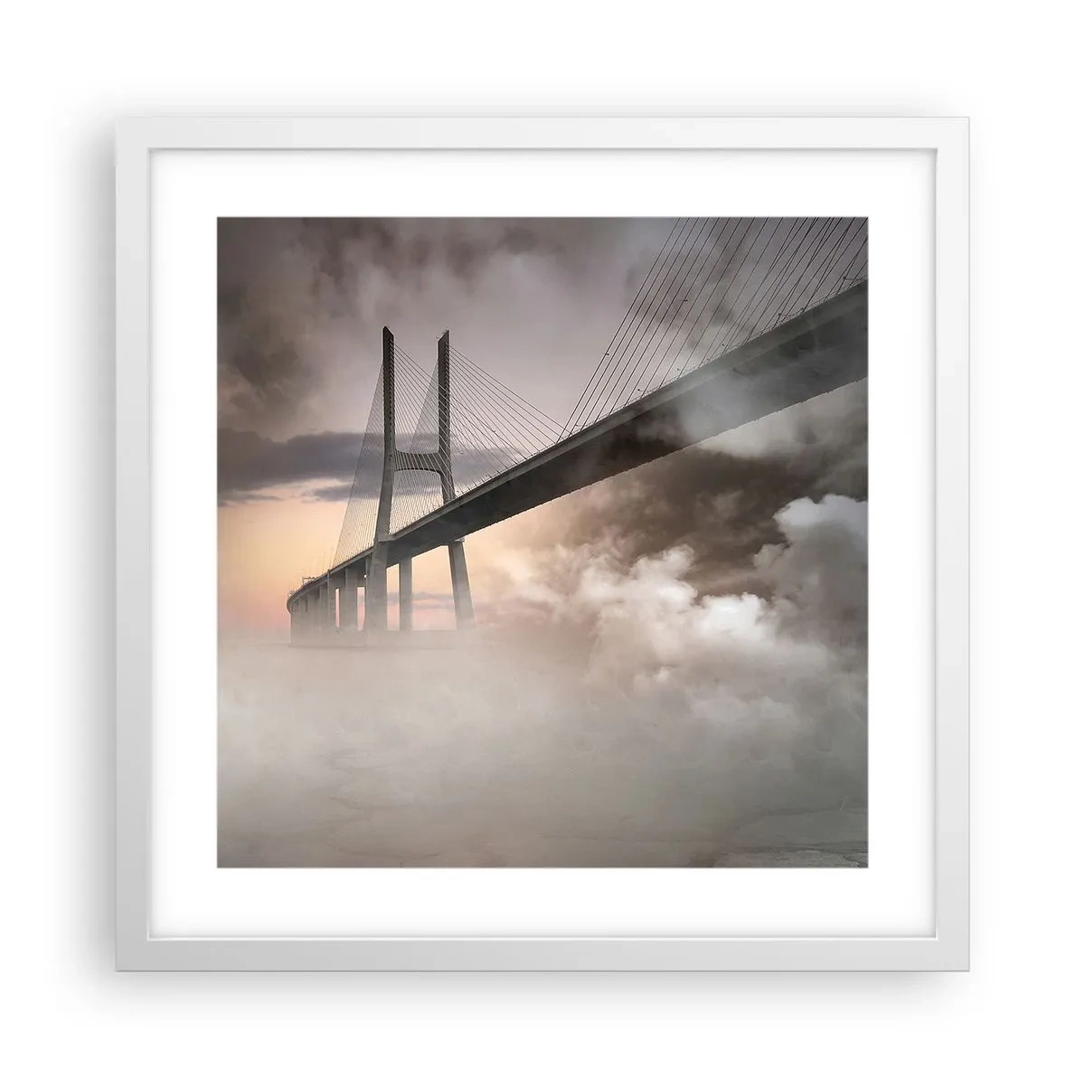 Pôster em moldura branca - No rio que não existe - 40x40 cm