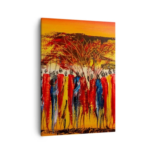 Quadro em tela - Lá, lá, lá vão eles - 50x70 cm