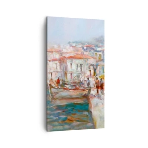 Quadro em tela - Férias em pastel - 45x80 cm