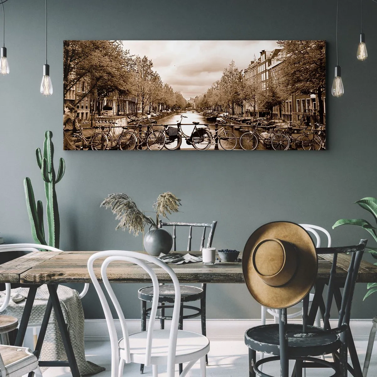 Quadro em tela - Vibrações holandesas - 100x40 cm