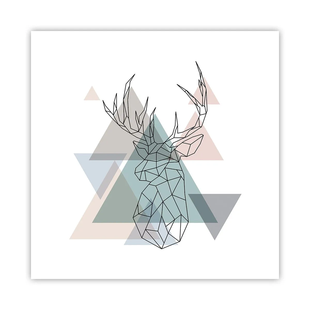 Pôster - Numa floresta geométrica - 50x50 cm