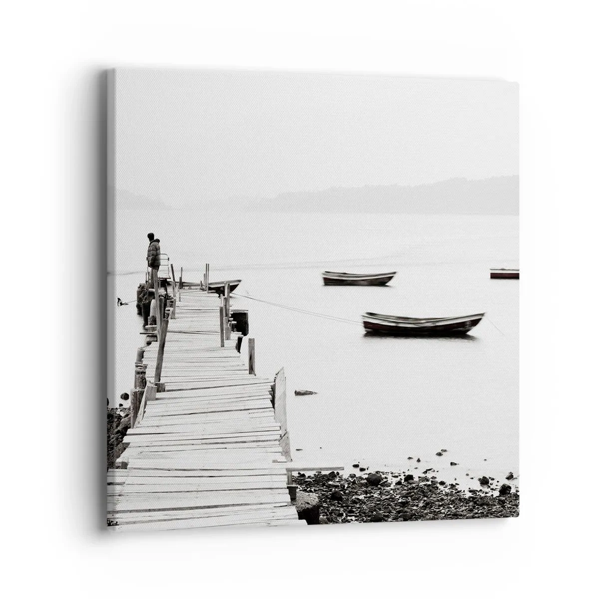 Quadro em tela - Sobre água calma e límpida - 40x40 cm