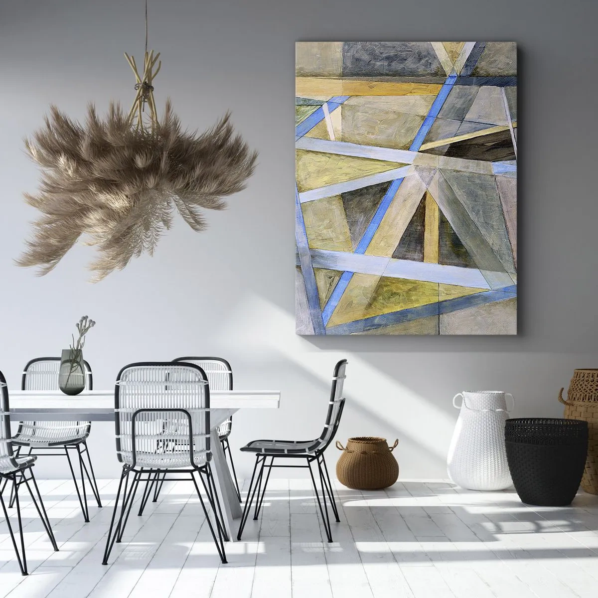 Quadro em tela - Em linha reta ou na diagonal? - 50x70 cm