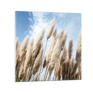 Quadro em vidro - Carícia ensolarada e ventosa - 50x50 cm