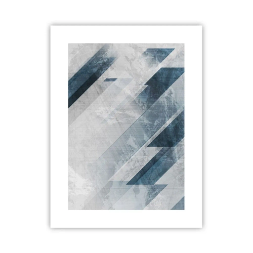Pôster - Arte espacial – movimento cinzento - 30x40 cm
