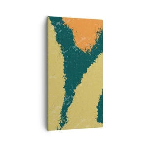 Quadro em tela - Abstração – movimento lento - 55x100 cm