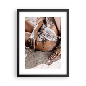 Pôster com moldura preta - Expulsa pelas ondas? - 30x40 cm