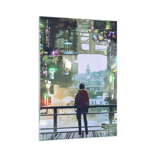 Quadro em vidro - Dois mundos - 50x70 cm