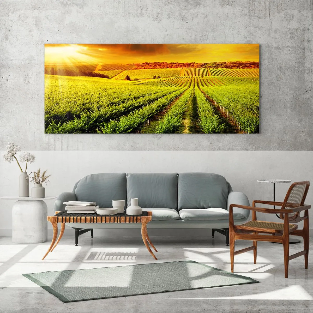 Quadro em vidro - Sob o sol australiano - 90x30 cm