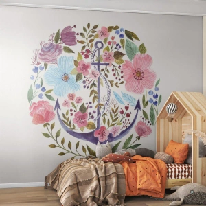Papel de parede personalizado Adesivo Deluxe Sticker - O bom sonho de um marinheiro - Âncora, Boho, Beira-mar