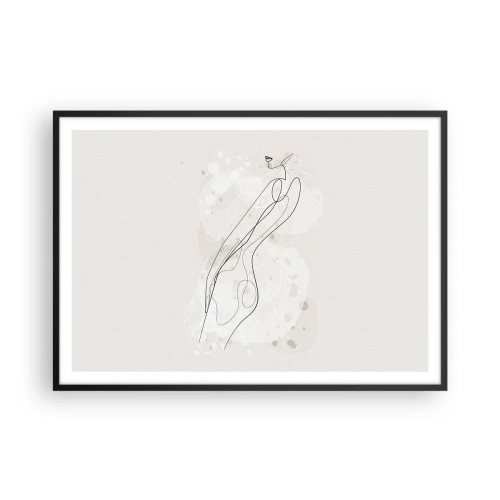 Pôster com moldura preta - Errar o olhar - 100x70 cm