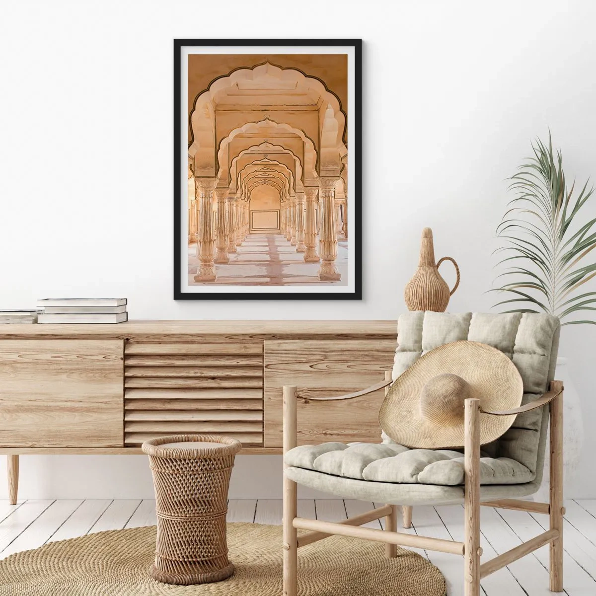 Pôster com moldura preta - No palácio do marajá - 30x40 cm