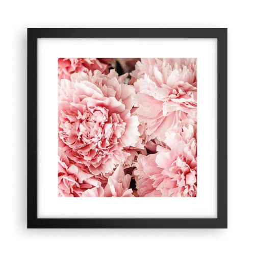 Pôster com moldura preta - Sonho rosa - 30x30 cm