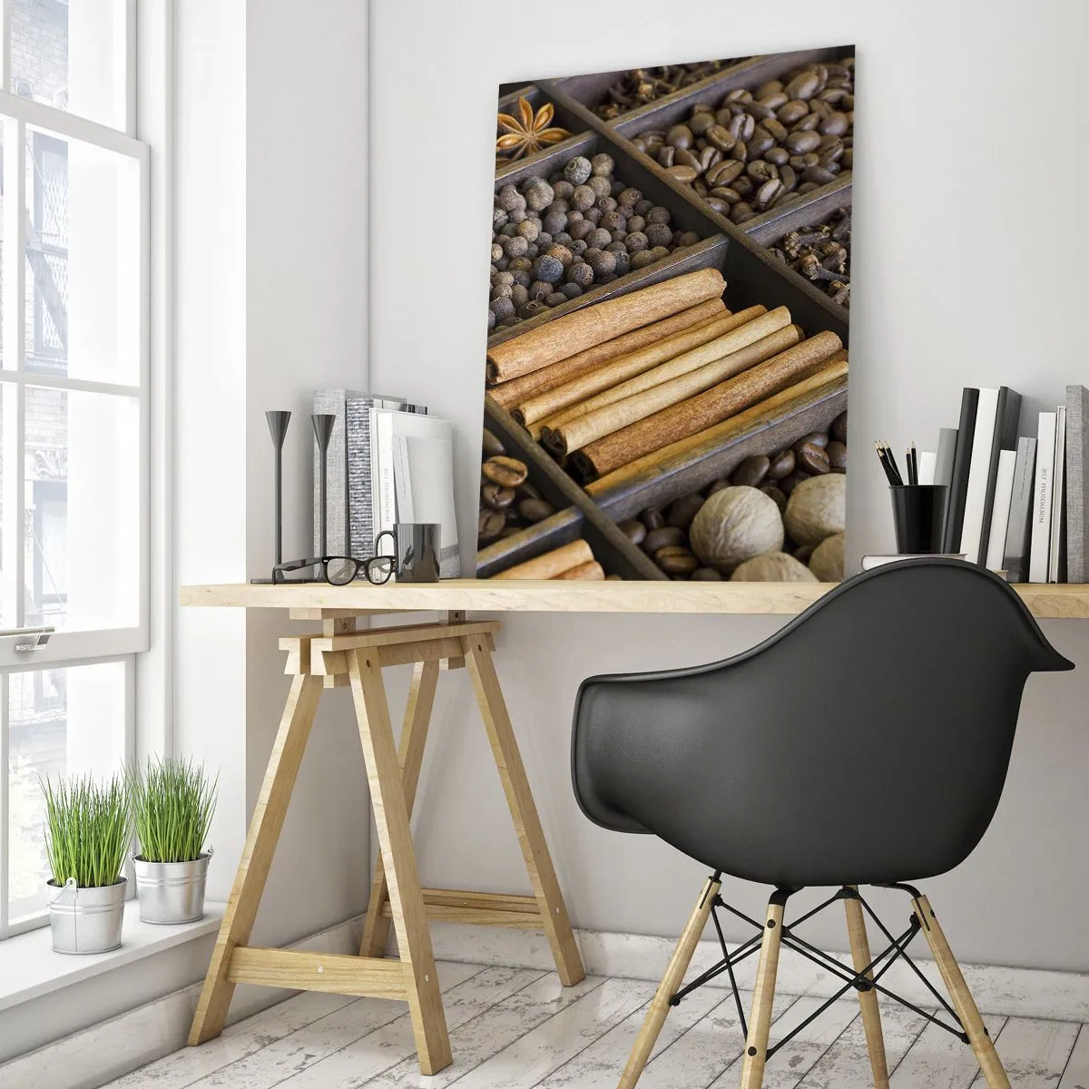 Quadro em vidro - Um tesouro de aromas - 50x70 cm