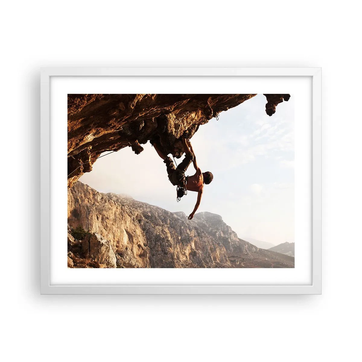 Pôster em moldura branca - O mundo encolhido num punhado de rochas - 50x40 cm