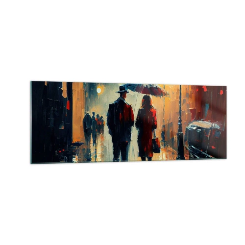 Quadro em vidro - História de amor urbano - 140x50 cm