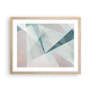 Pôster com moldura de carvalho claro - Calmo, embora dinâmico - 50x40 cm