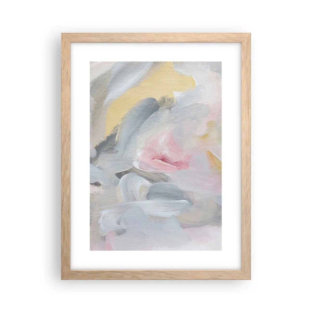 Pôster com moldura de carvalho claro - Em um mundo pastel - 30x40 cm