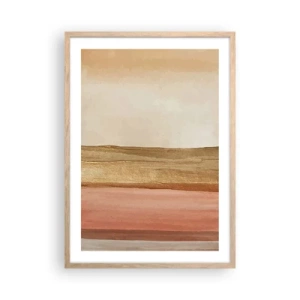 Pôster com moldura de carvalho claro - Composição vertical - 50x70 cm