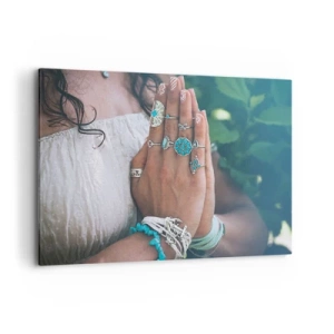 Quadro em tela - Bem-vindo ao centro do ser - 100x70 cm