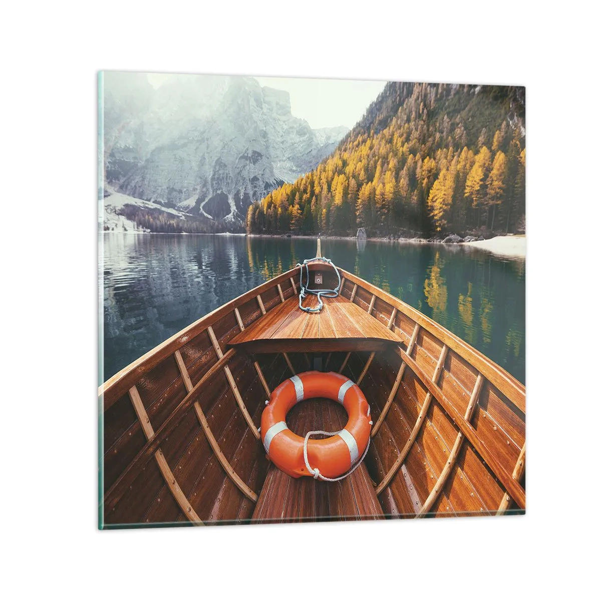 Quadro em vidro - Excursão na montanha - 50x50 cm