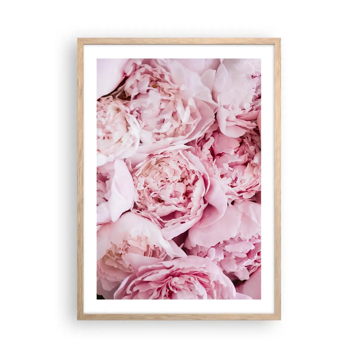 Pôster com moldura de carvalho claro - Aconchego e perfume - 50x70 cm