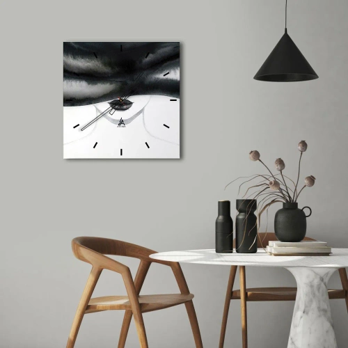 Relógio de parede - Relógio em vidro - Mistério sensual - 40x40 cm