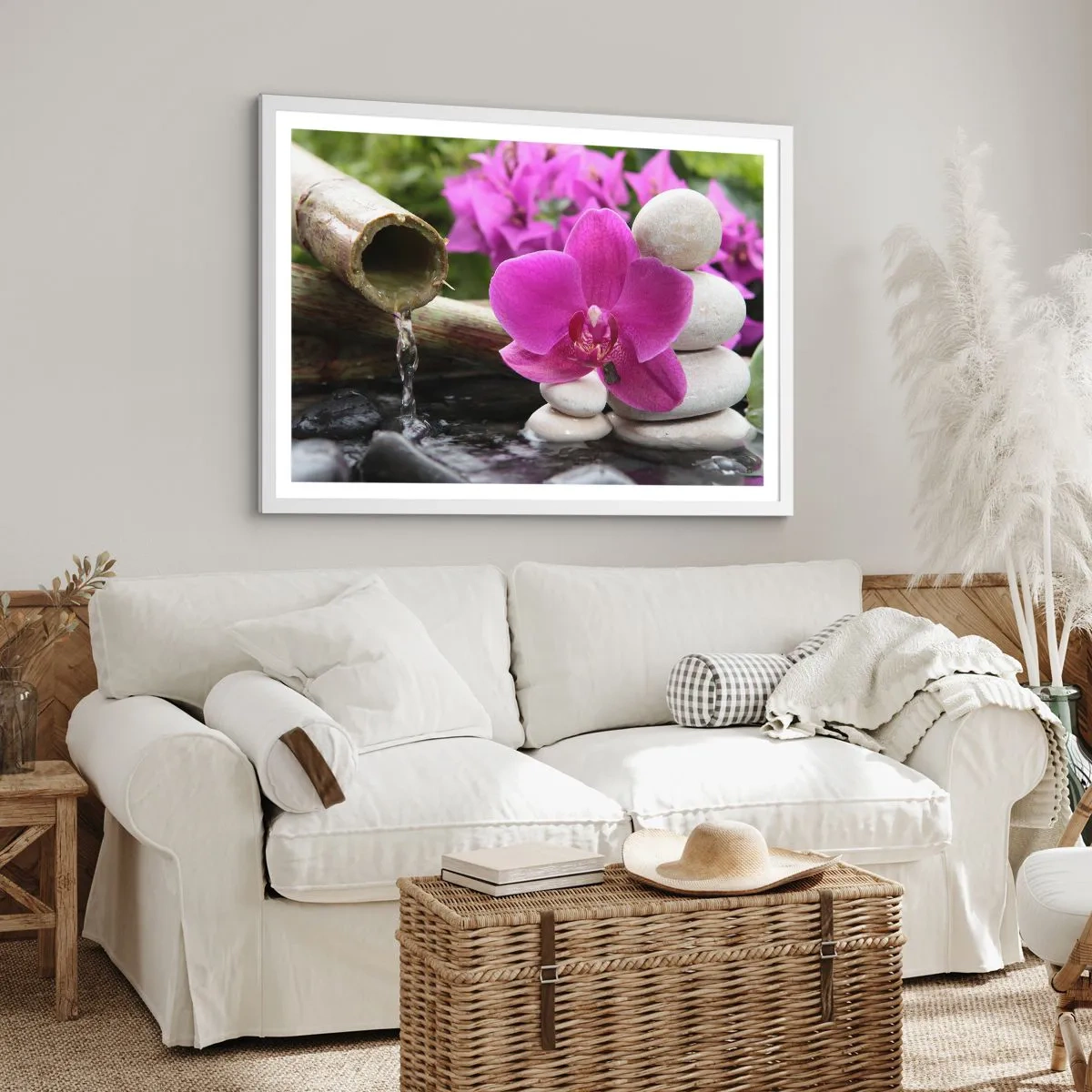 Pôster em moldura branca - Descanso imediato - 100x70 cm