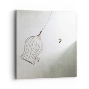 Quadro em tela - Enfim a liberdade - 30x30 cm