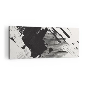 Quadro em tela - Abstração – expressão do preto - 120x50 cm