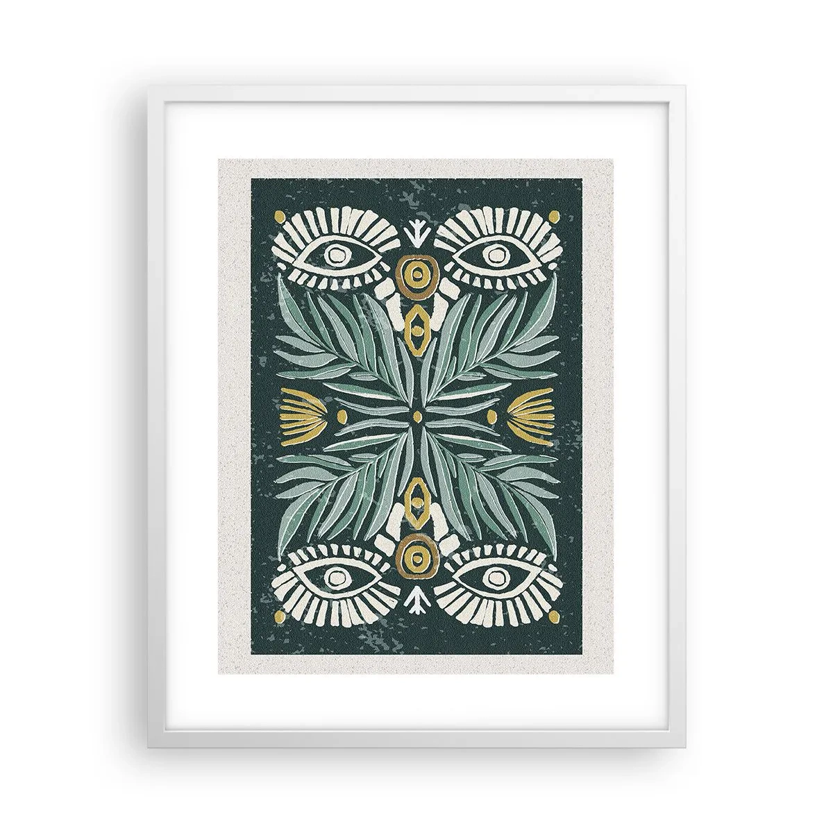 Pôster em moldura branca - Como um recorte folclórico - 40x50 cm