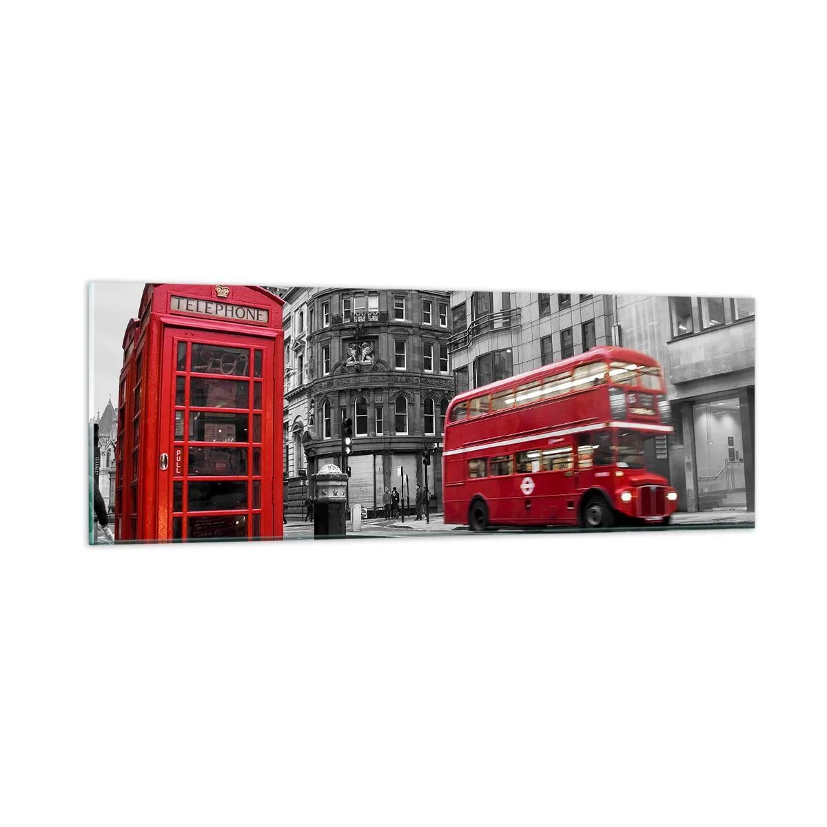 Quadro em vidro - O mais vermelho da Europa - 90x30 cm