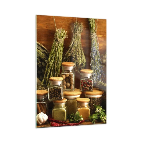 Quadro em vidro - Magias da cozinha - 50x70 cm